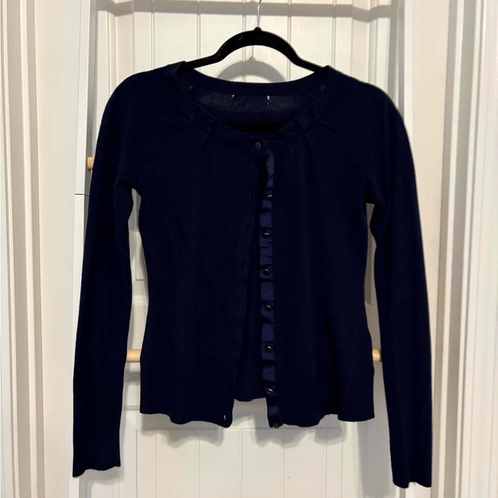 Women's Navy Cardigan Sweater